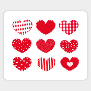 Red hearts Happy Valentine's day Sticker